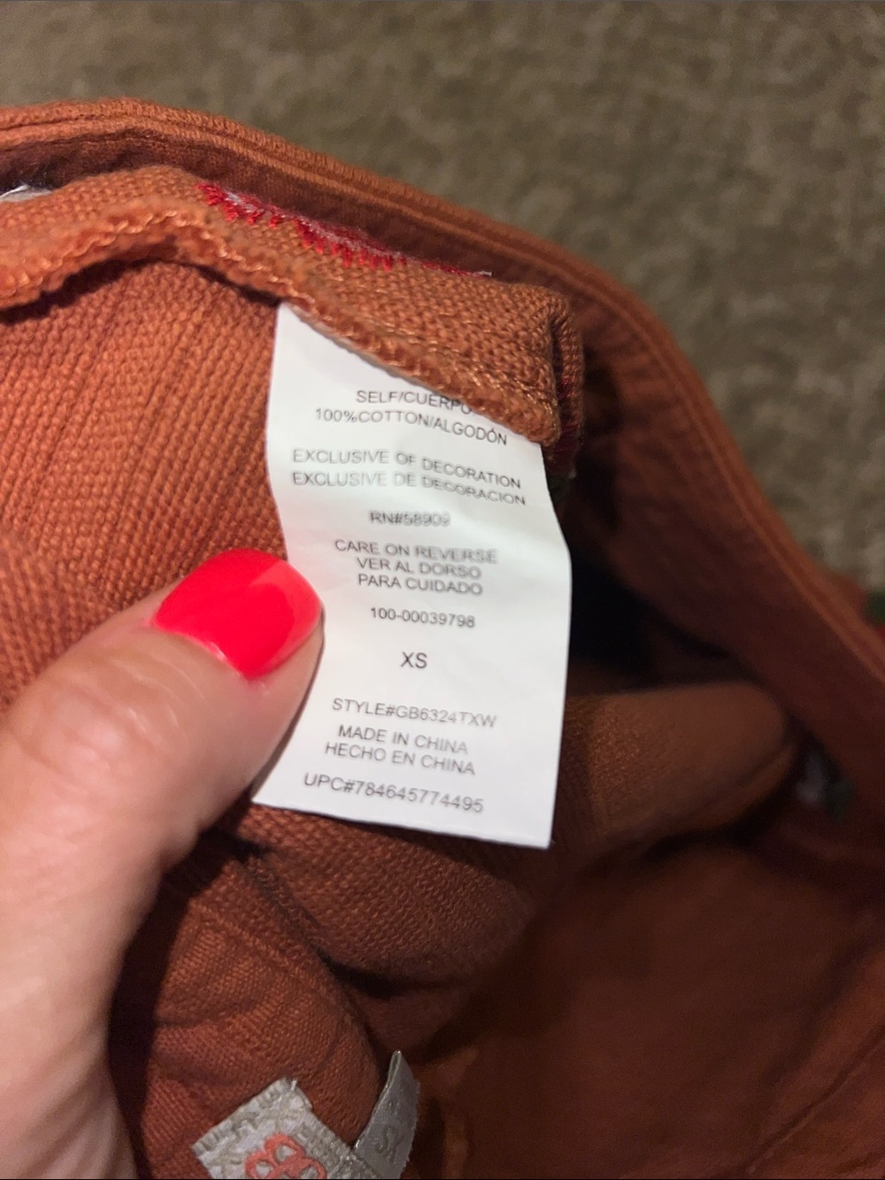 GB Gianni Bini Rust Embroidered Floral A-Line Skirt in Rust Orange Sz XS - Picture 8 of 11